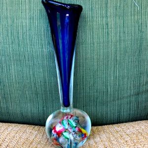 Ardalt Japan Lenwile blue paperweight bud vase